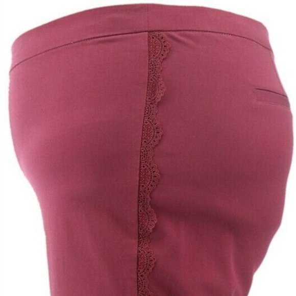 NWT ISAAC MIZRAHI STRETCH LACE TRIM PANTS 20T - Picture 7 of 13